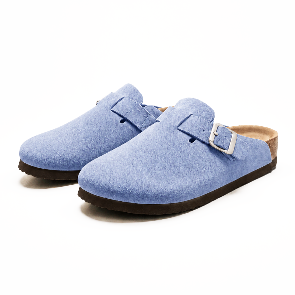 Suede Clogs – Blue