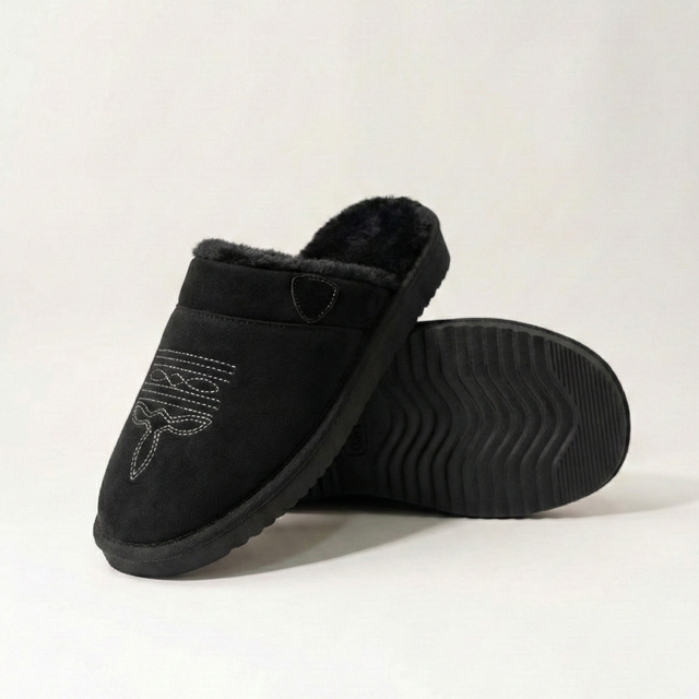Cowboy Slippers – Black