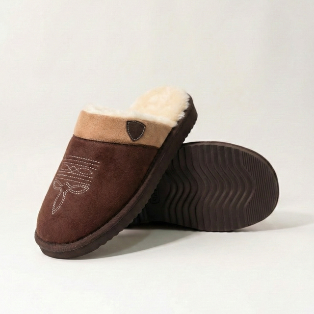 Cowboy Slippers – Brown
