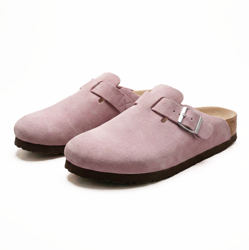 Suede Clogs – Pink