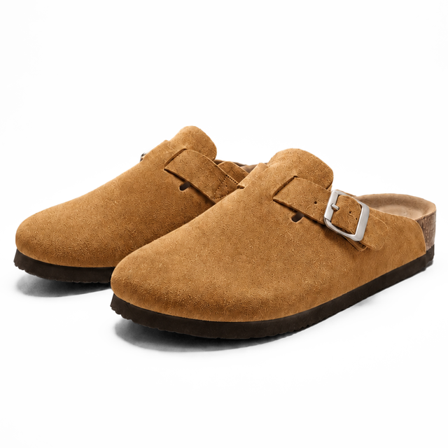 Suede Clogs – Khaki