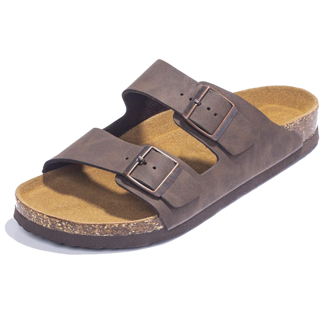 Double Strap Sandals – Brown